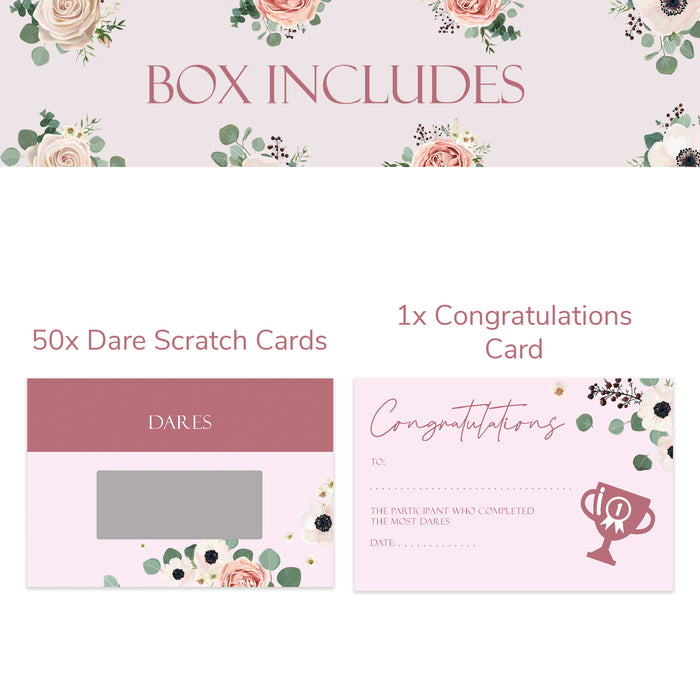 50 Pack Hen Party Dare Scratch Cards, Hen Night Dare Cards