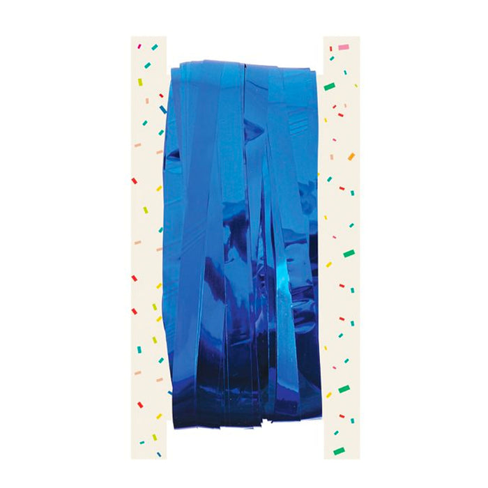 2m x 1m Royal Blue Foil Curtain King Charles Coronation Decoration