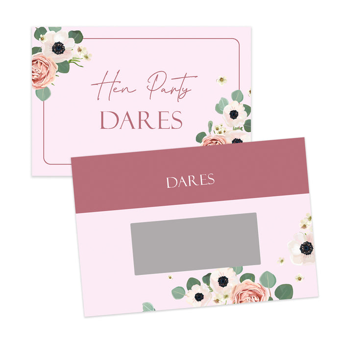 50 Pack Hen Party Dare Scratch Cards, Hen Night Dare Cards