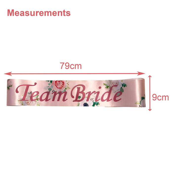 Hen Party Sashes Rose Gold Floral