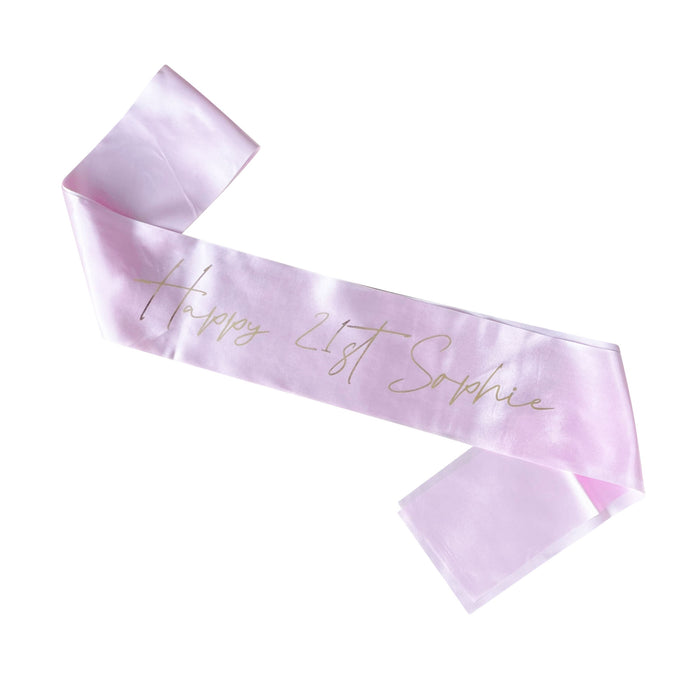 Personalised Custom Sashes Gold Foil Text Hen Party Birthday Baby Shower