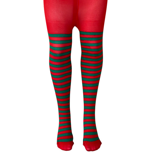 Red Green Striped luxuriate Leggings