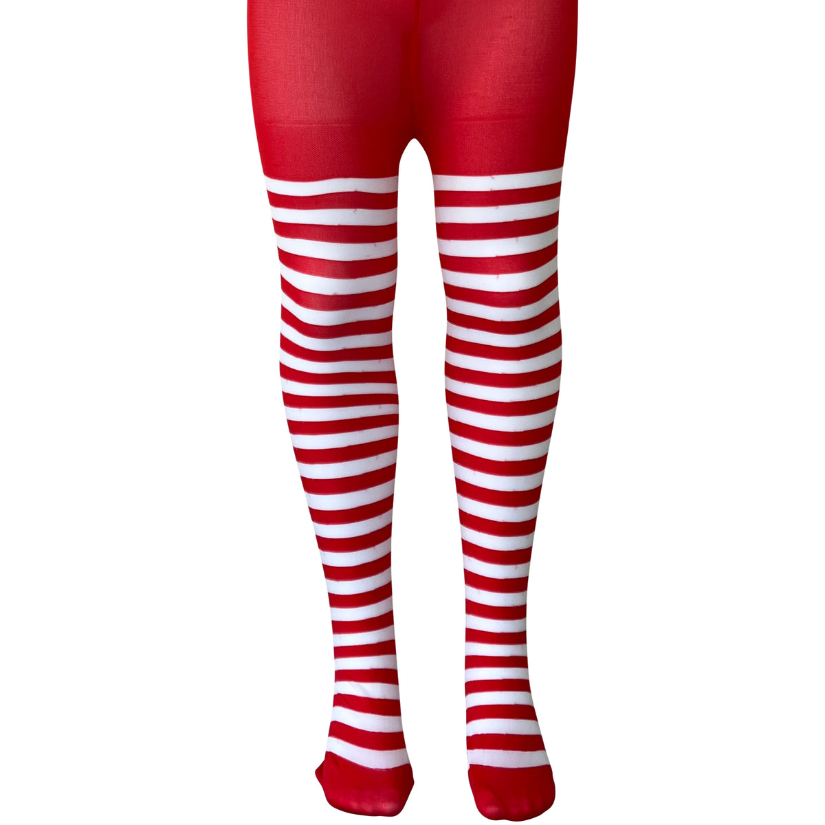 Children s Girls Red and White Striped Tights Elf Christmas Fancy Dres Blue Planet Party