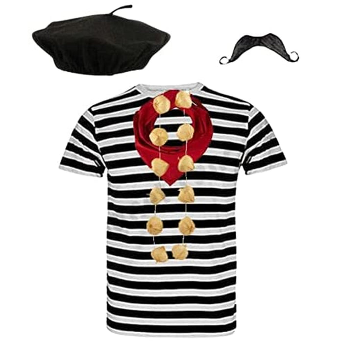 5 Piece Frenchman Fancy Dress Costume