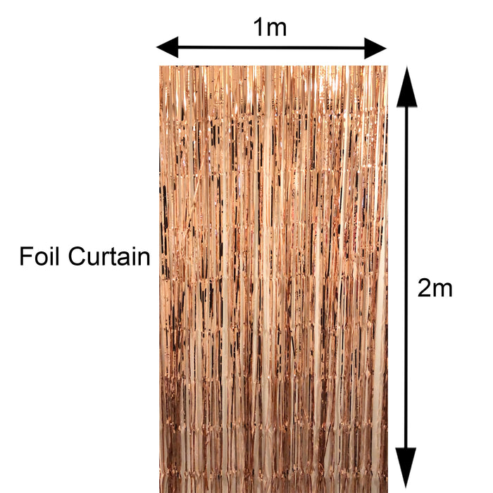 Rose Gold Foil Curtain Decoration 1x2 Metres