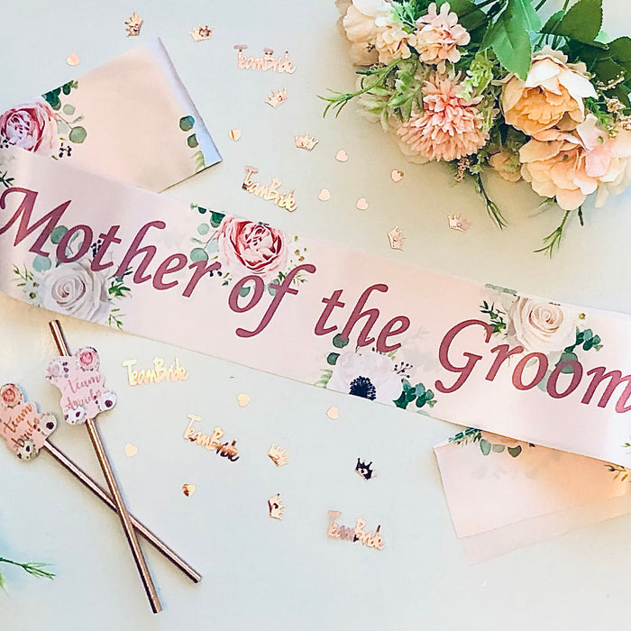 Hen Party Sashes Rose Gold Floral