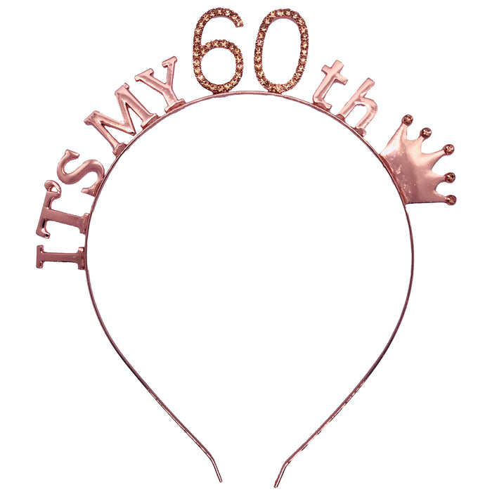 Rose Gold Rhinestone Sparkly Birthday Tiara