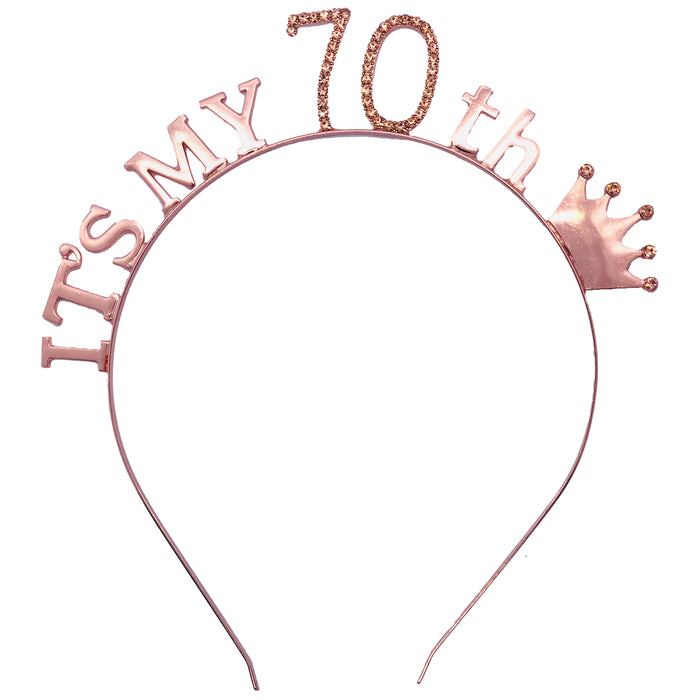 Rose Gold Rhinestone Sparkly Birthday Tiara