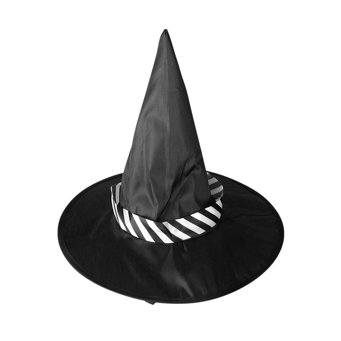 Childrens Kids Girls 4 Piece Striped Witch Fancy Dress Costume World Book Day (Cape,Hat,Tie,Tights)